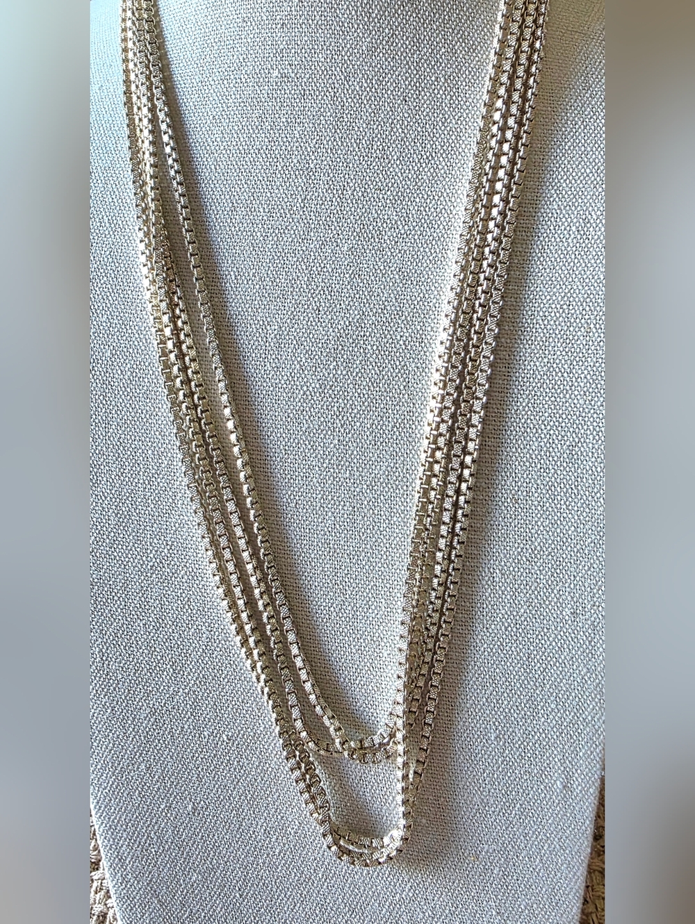 Vintage Silver-toned Germany Necklace.  Very Long.